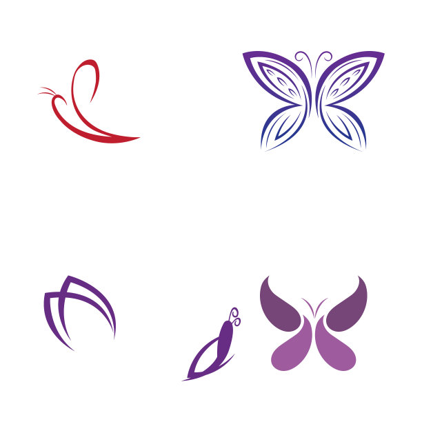 美女蝴蝶图标设计图片下载