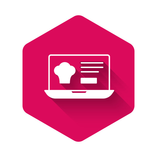 白色在线订购和快餐配送图标图片下载