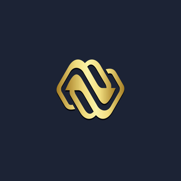 圆形抽象科技金色logo图片下载