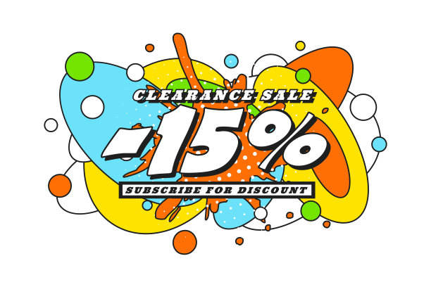 清仓销售包豪斯和波普艺术旗帜，zine文化和孟菲斯元素。图片下载