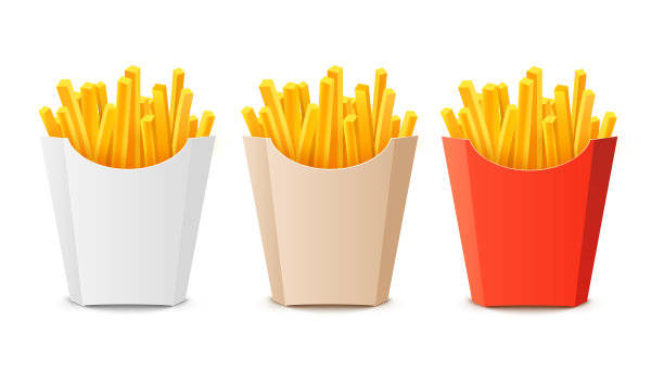 法式土豆盒装卡通快餐油炸图片下载