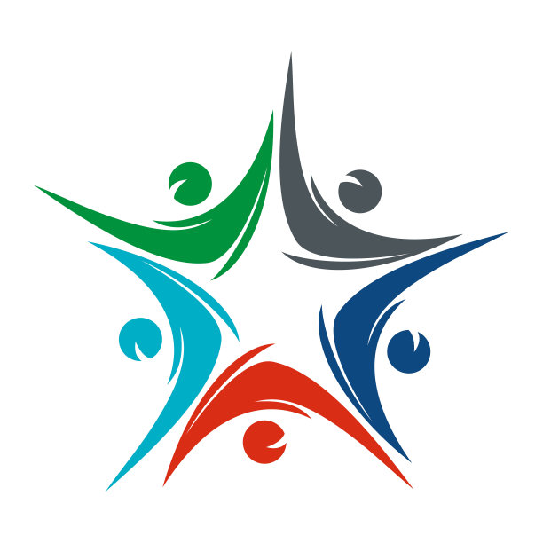 七彩圈联合社区标志。图片下载