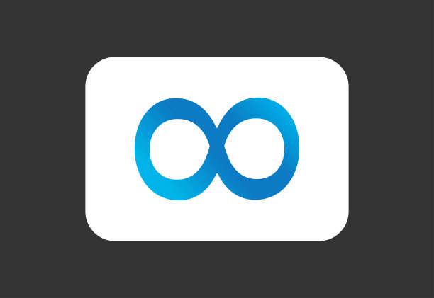 科技与商业标志，蓝色媒体图标。数字和社会服务，公司标志。虚拟现实应用标志。向量图片下载