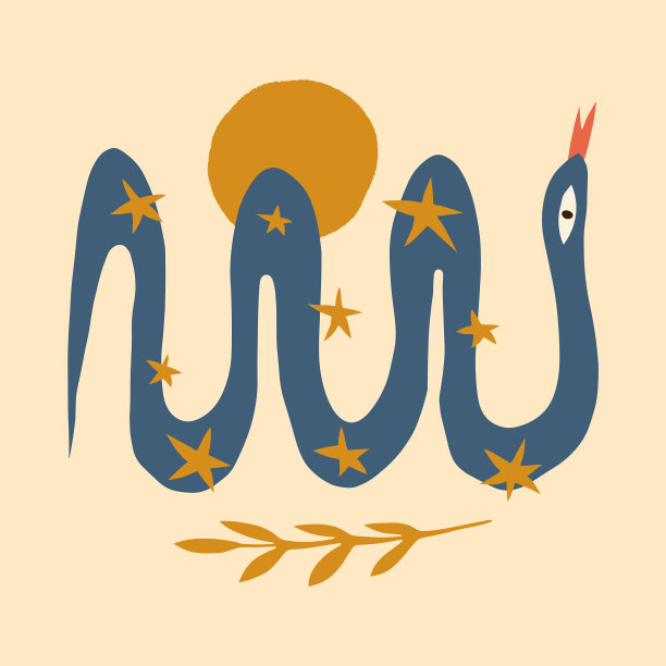 幼稚的卡通波西米亚夜蛇图片下载