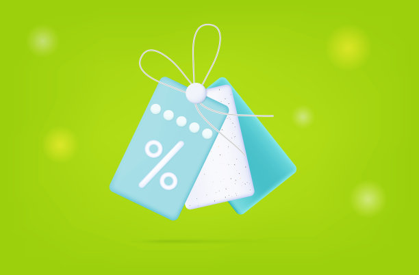 3 d优惠券旗帜。折扣券或优惠券，大甩卖，酷提供优惠码。在网上促销或购买产品。明亮的矢量背景，现代旗帜与免费优惠券，礼物或代金券。图片下载