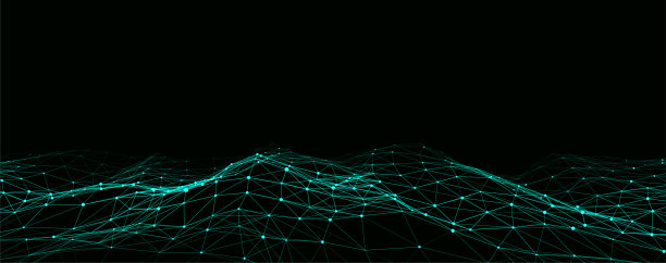 未来动态波与点和线。智能波浪技术概念。大数据可视化。网络连接。矢量插图网站。图片下载