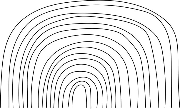 波西米亚风格的彩虹弧线涂鸦弧线图片下载