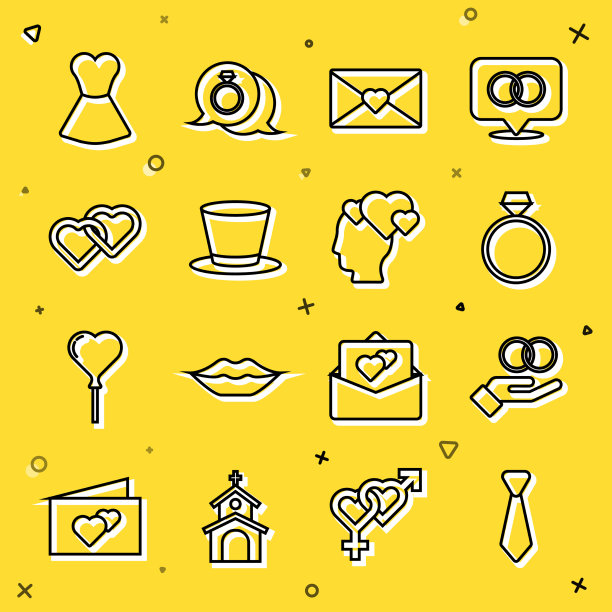 定线领带结婚戒指钻石订婚图片下载