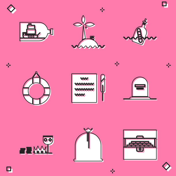 在热带海岛海洋内用船装瓶图片下载