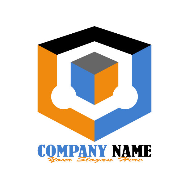 框架立方体3d标志公司模板图片下载