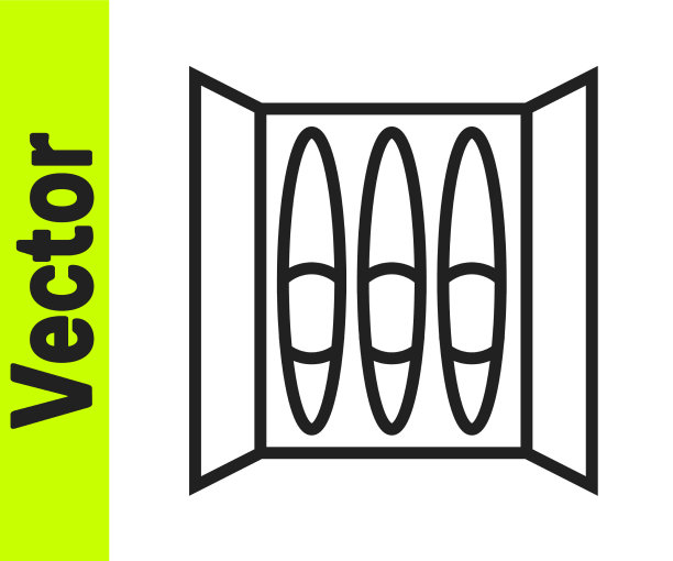 黑色线条雪茄图标孤立在白色背景图片下载