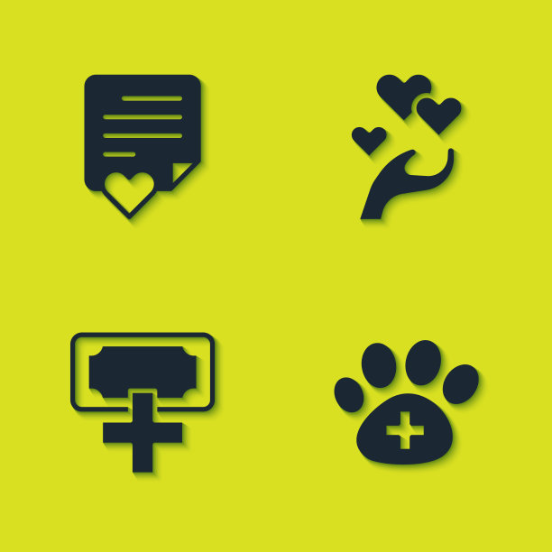 设置信封与心脏兽医诊所图片下载