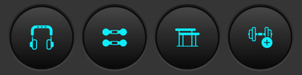 设置耳机哑铃高低杠和图标图片下载