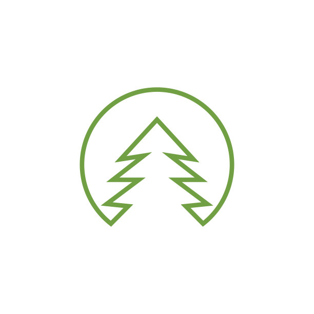 圣诞树图标平面设计模板图片下载