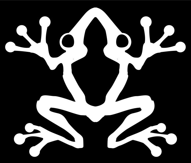 青蛙白色模板图片下载