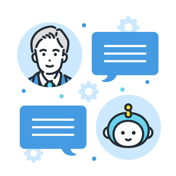 与聊天机器人(AI)对话的示例。图片下载