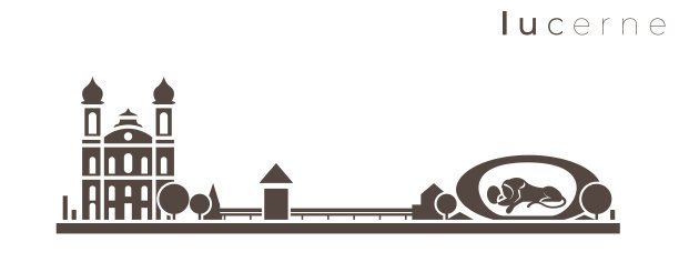 卢塞恩简单单色时尚天际线图片下载