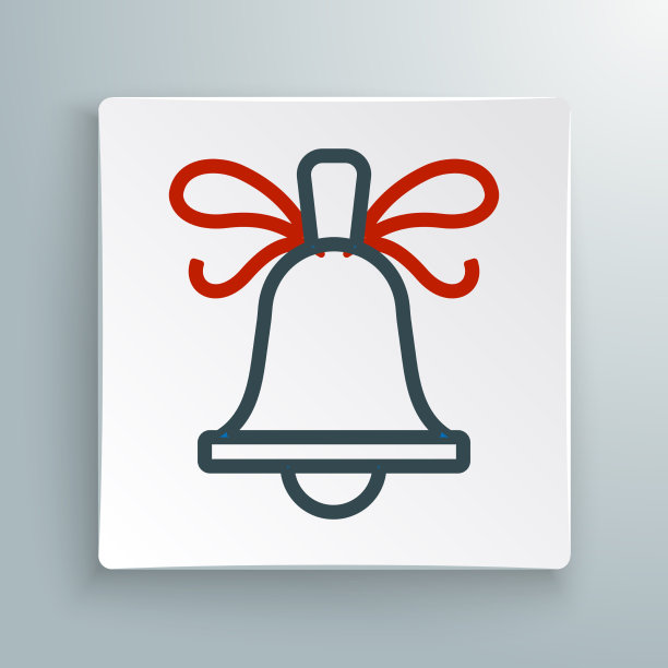 行圣诞快乐铃声图标孤立上图片下载