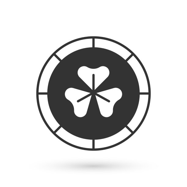 灰色金色的小妖精硬币与三叶草三叶草图片下载