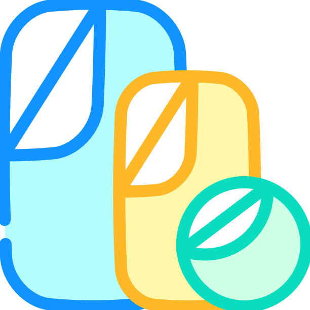 可折叠反射器彩色图标图片下载