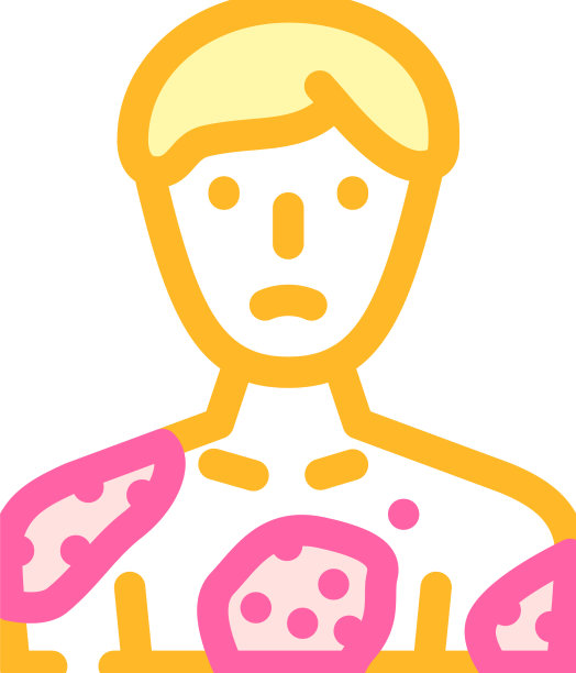 银屑病皮肤疾病颜色图标图片下载