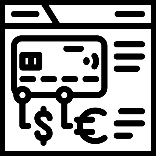 金融科技数字卡线性图标图片下载