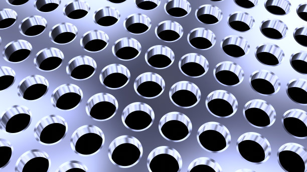 金属背景与穿孔图案图片下载