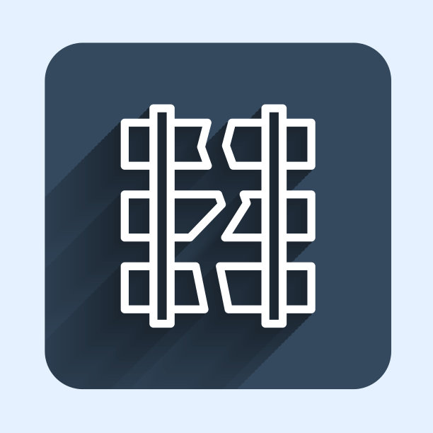 铁路上断裂或开裂的白线图片下载