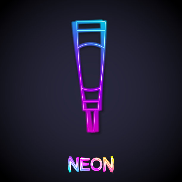 发光霓虹灯线霜或乳液化妆品管图片下载