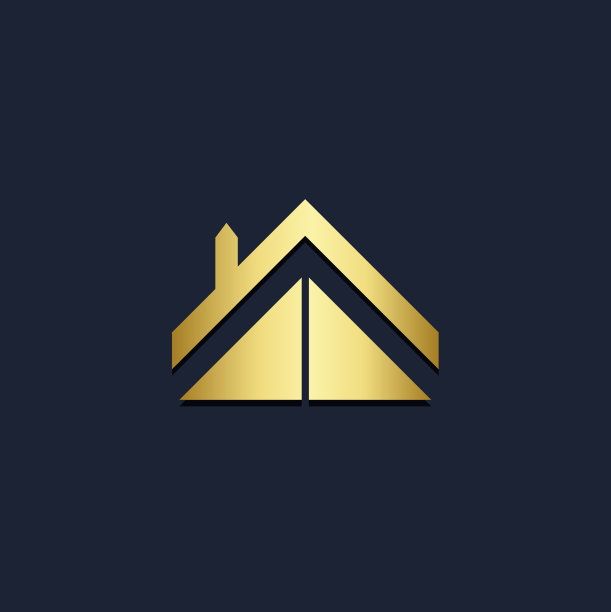 房地产屋顶金色Logo图片下载