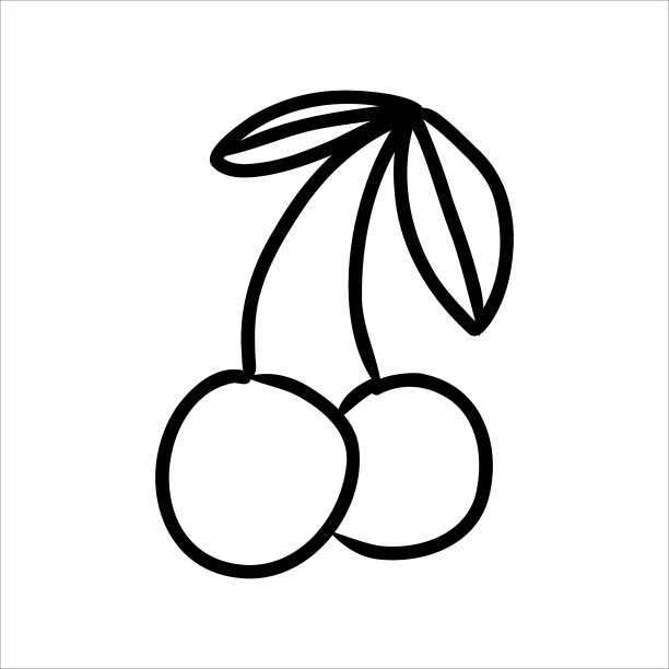 樱桃素描水果图片下载