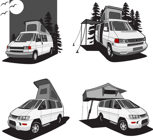 捆绑露营车图片下载