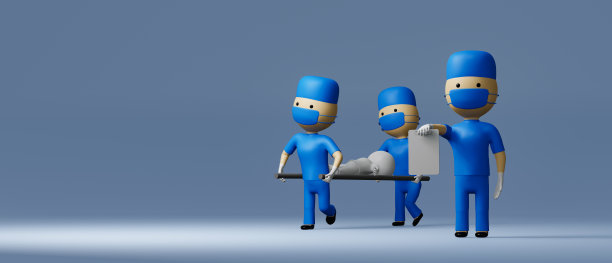 3 d渲染图像。医生带着病人。医学概念。图片下载