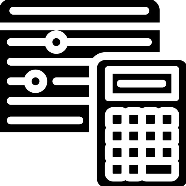 成本和条款字形图标计算图片下载