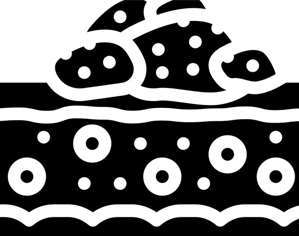 乳头状瘤皮肤疾病字形图标图片下载