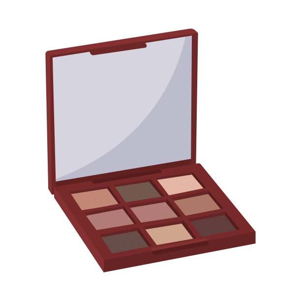 眼影与米色调色板，插图图片下载