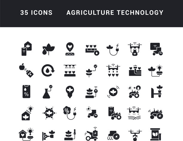 一套简单的图标农业技术图片下载
