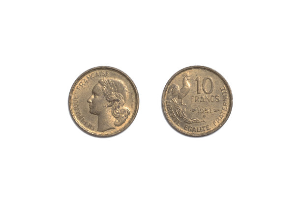 旧币，法国10法郎图片下载