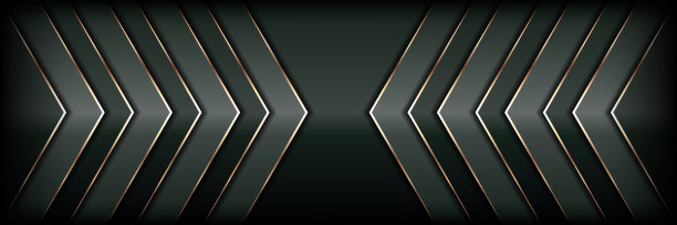 现代奢华的背景矢量叠加在深绿色和阴影黑色空间上，以抽象的风格进行设计。图形插画纹理与线条金色元素装饰图片下载