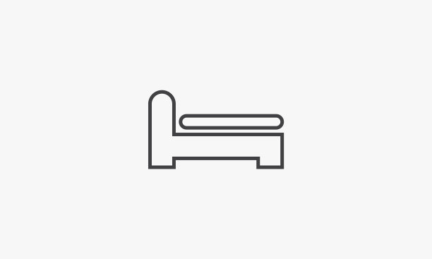 线条图标床垫床孤立在白色图片下载