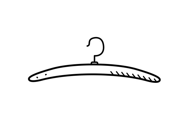 Icon衣架，配件衣柜试衣间。在白色背景上隔离的矢量插图。图片下载