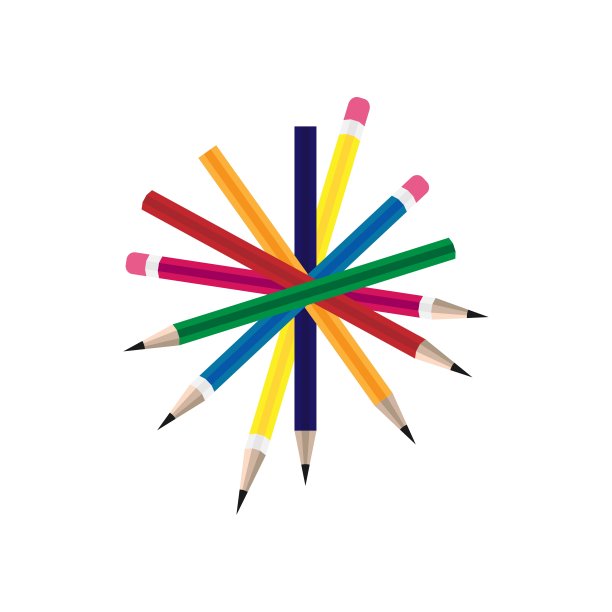 铅笔图标在白色背景。矢量图图片下载