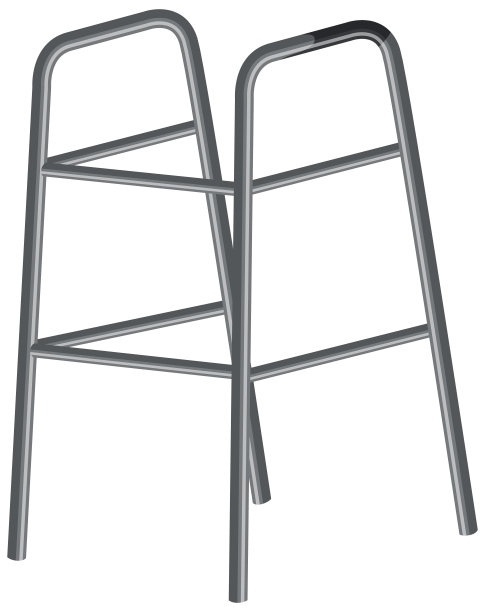 金属步行者支架隔离图片下载