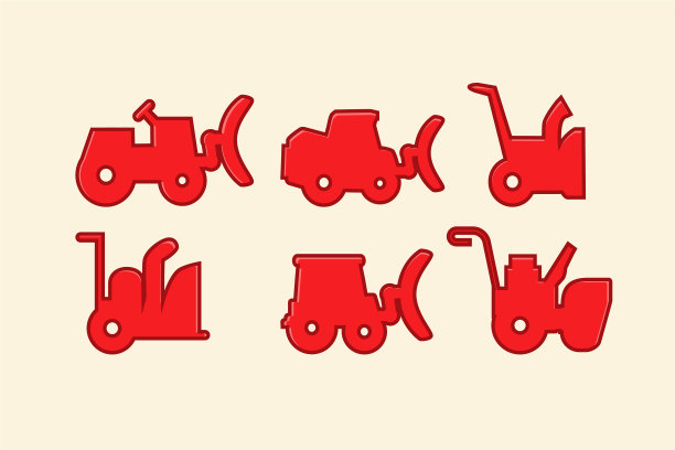 吹雪机设计图标向量集图片下载