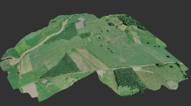 陆地地形的3D渲染图片下载