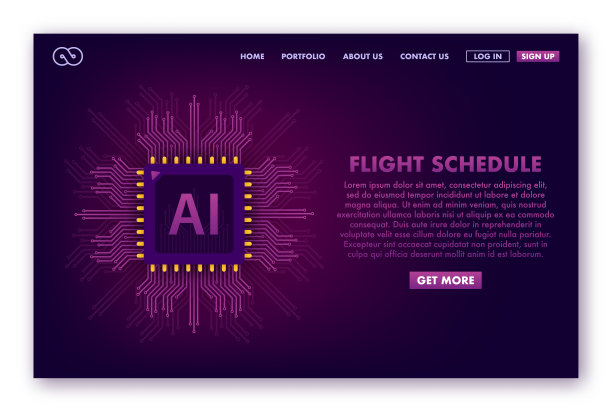 航班计划。矢量插图设计。轮廓矢量平面插图图片下载