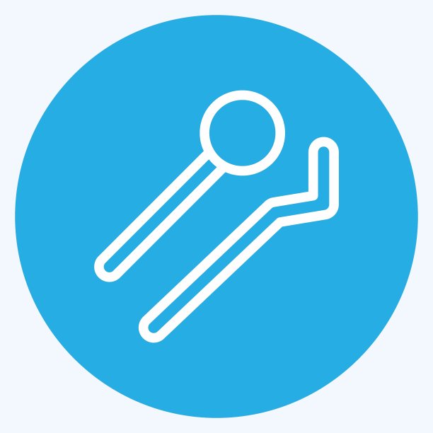 图标工具。适用于医药标志。蓝眼睛的风格。简单的设计可编辑。设计模板向量。简单的说明图片下载