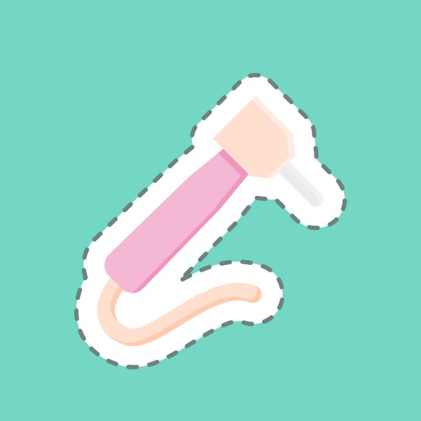 贴纸线切割钻头。适用于医药标志。简单的设计可编辑。设计模板向量。简单的说明图片下载