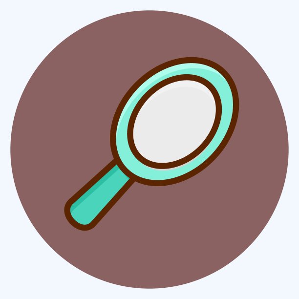 图标手镜。适用于医药标志。平的风格。简单的设计可编辑。设计模板向量。简单的说明图片下载