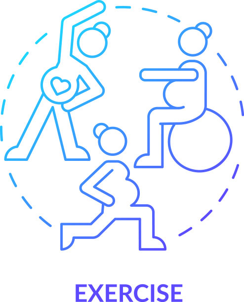 锻炼孕妇蓝梯度的概念图片下载